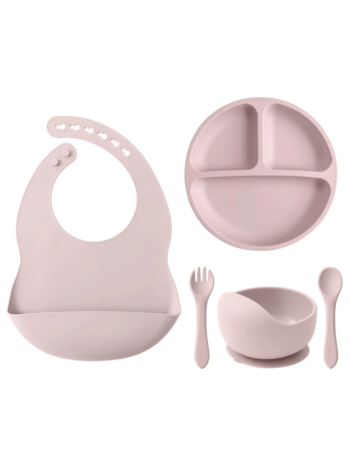 5-Piece Silicone Baby Tableware Set
