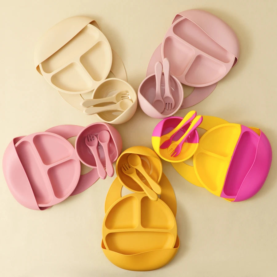 5-Piece Silicone Baby Tableware Set