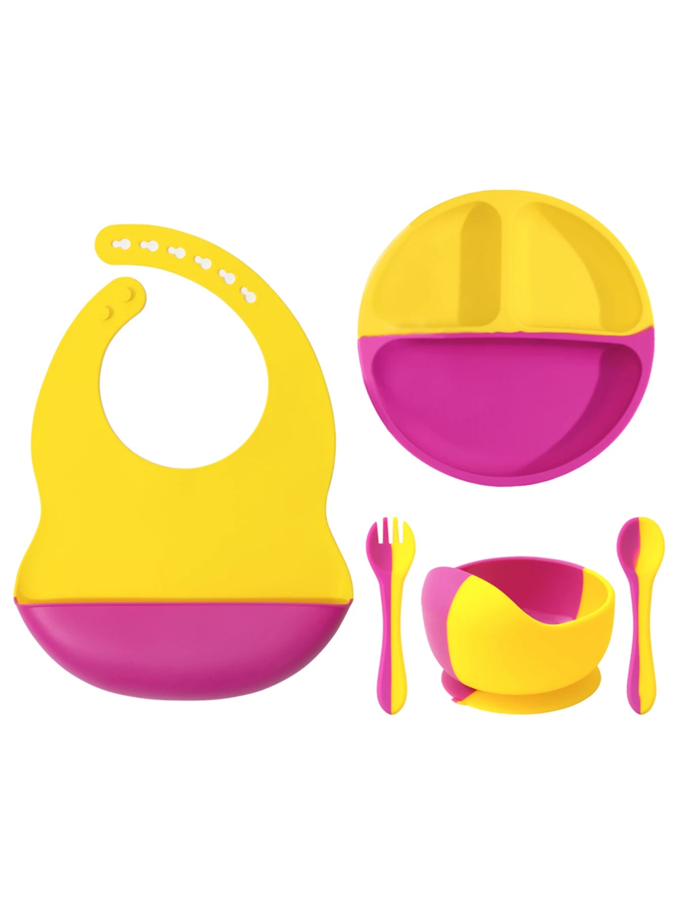 5-Piece Silicone Baby Tableware Set