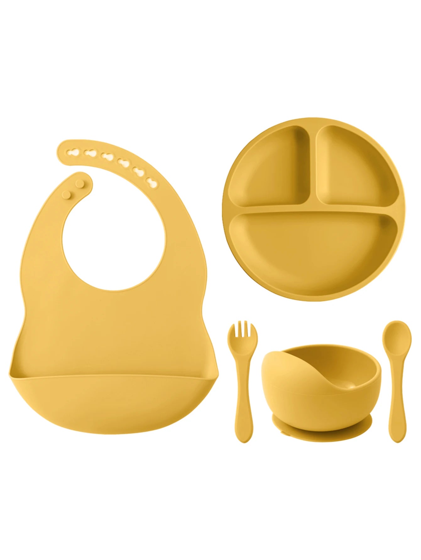 5-Piece Silicone Baby Tableware Set