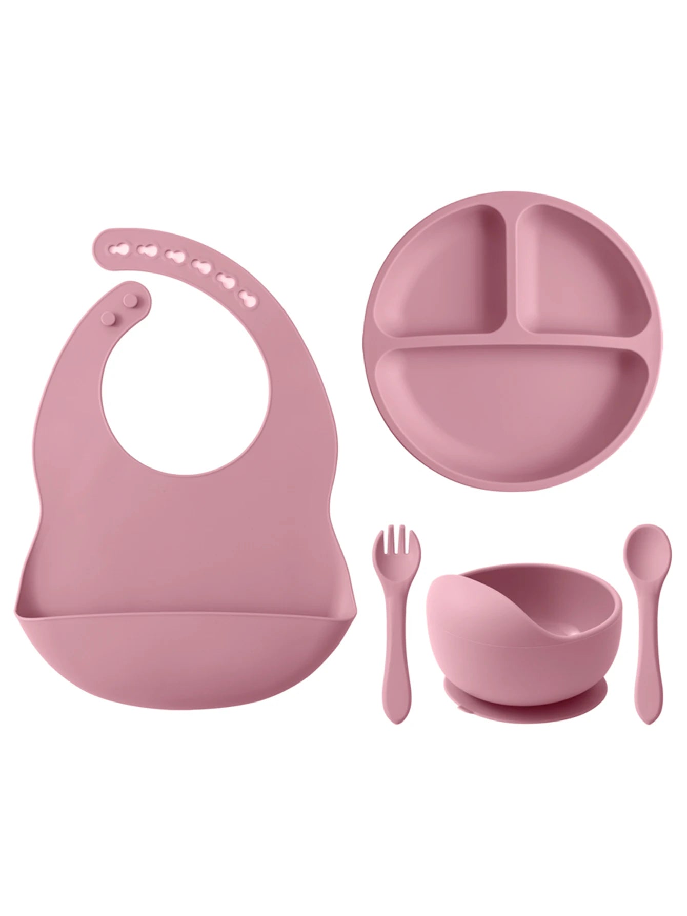 5-Piece Silicone Baby Tableware Set