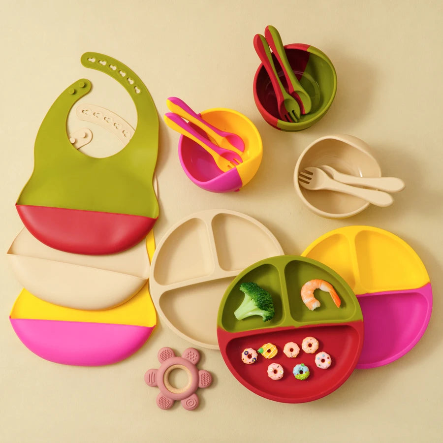 5-Piece Silicone Baby Tableware Set