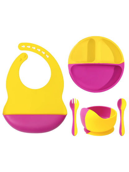 5-Piece Silicone Baby Tableware Set