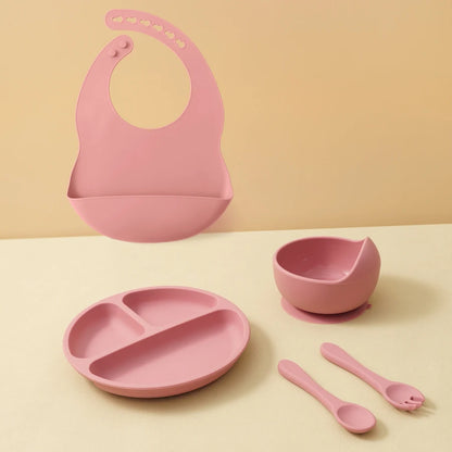 5-Piece Silicone Baby Tableware Set
